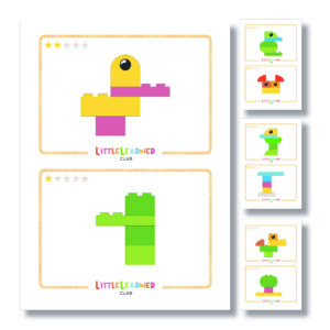 Digitale download | Duplo dieren bouwen - 14 kaarten (2+)
